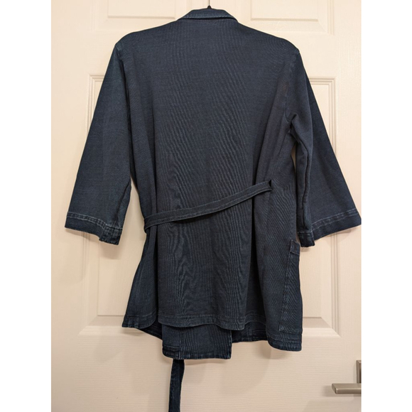 Women's AG Jeans Adriano Goldschmied Blue Denim Wrap Blazer S - Picture 8 of 8